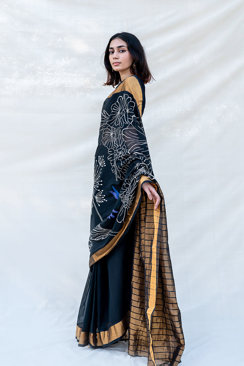 Sky of Gold Saree