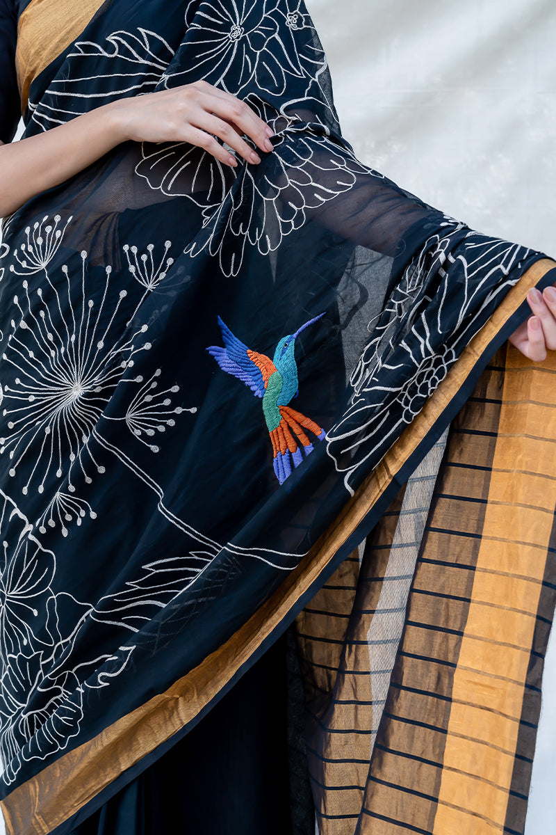 Sky of Gold Saree