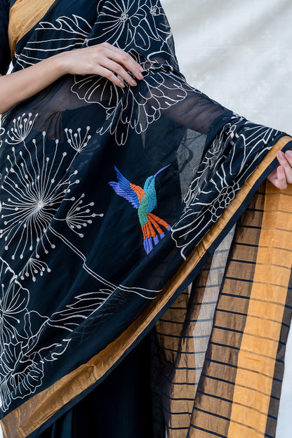 Sky of Gold Saree
