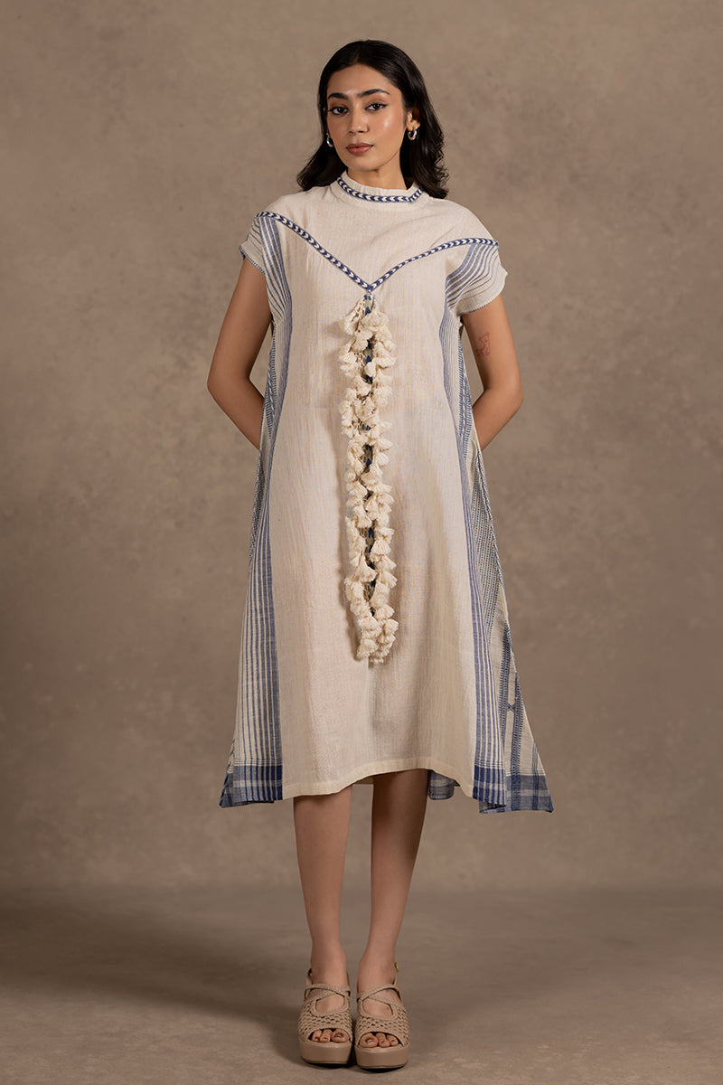 Off White Kala Cotton Cap Sleeve Dress