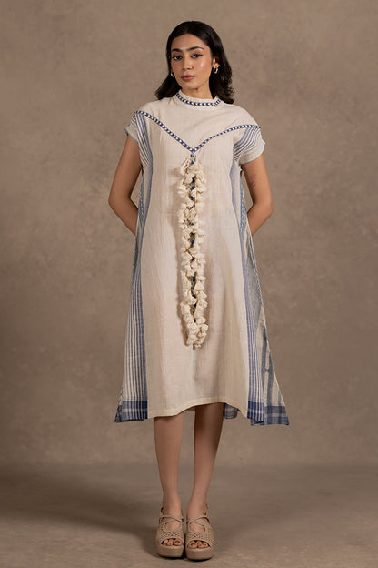 Off White Kala Cotton Cap Sleeve Dress