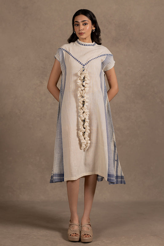 Off White Kala Cotton Cap Sleeve Dress
