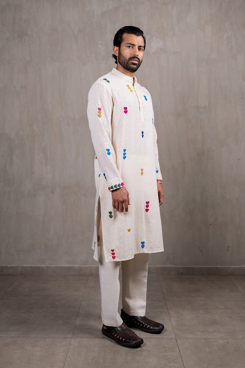 Ahir Heart Hand Embroidered Kurta