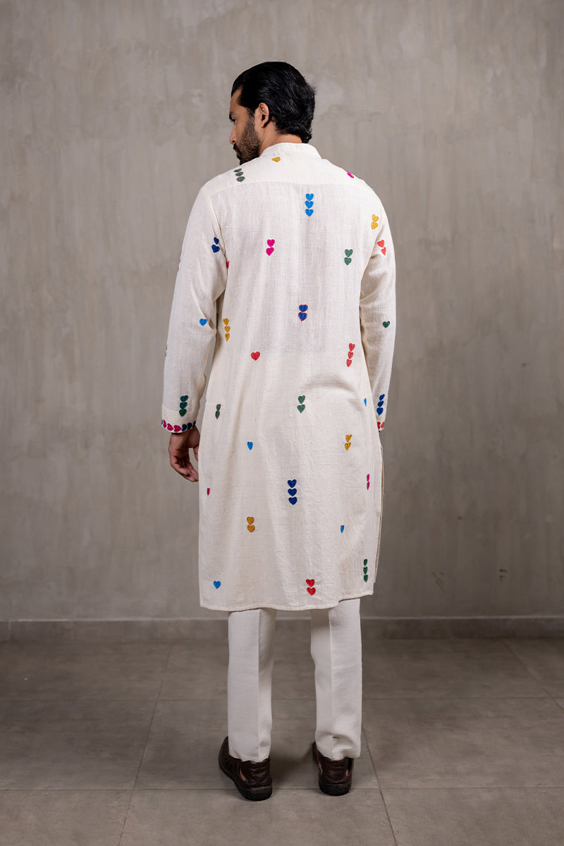 Ahir Heart Hand Embroidered Kurta