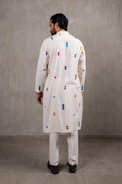 Ahir Heart Hand Embroidered Kurta