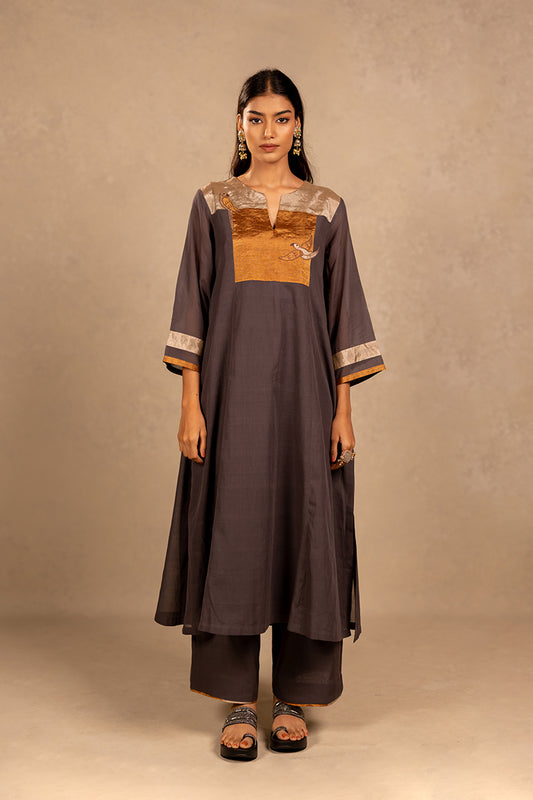 Grey handwoven cotton pants