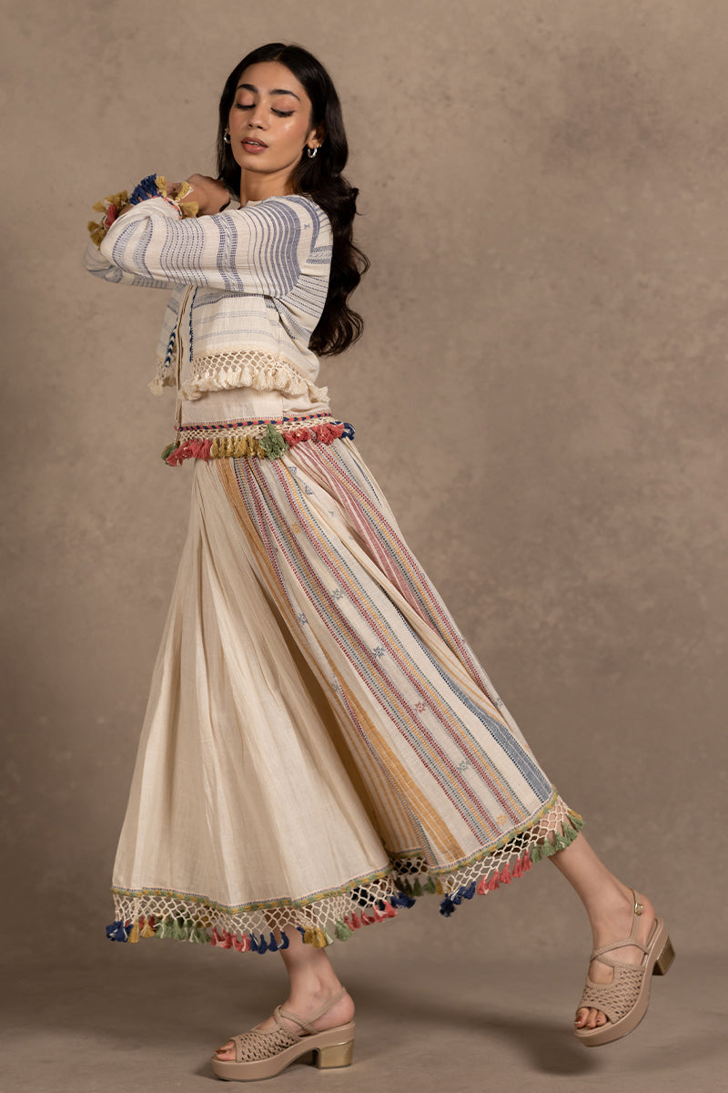 Kala Cotton Two Layer Tassel Top