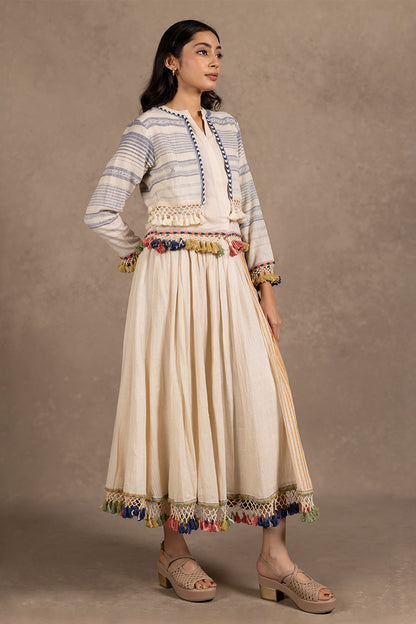 Kala Cotton Two Layer Tassel Top