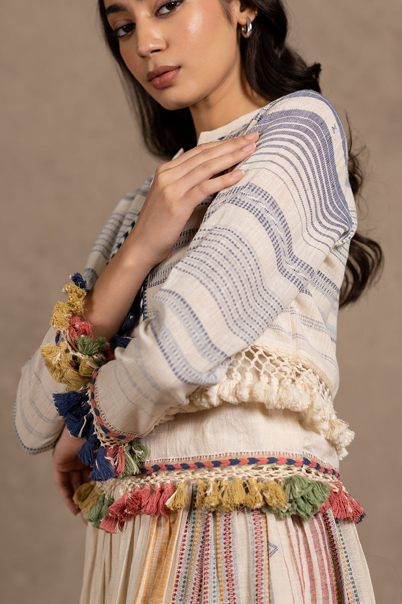 Kala Cotton Two Layer Tassel Top