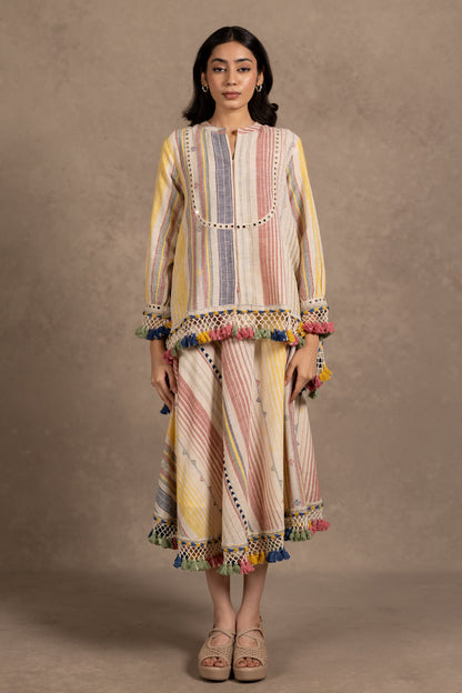 Kala Cotton Bias Tassel Skirt