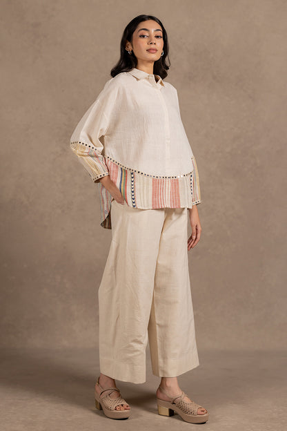 Kala Cotton Mirror Detail Panelled Shirt