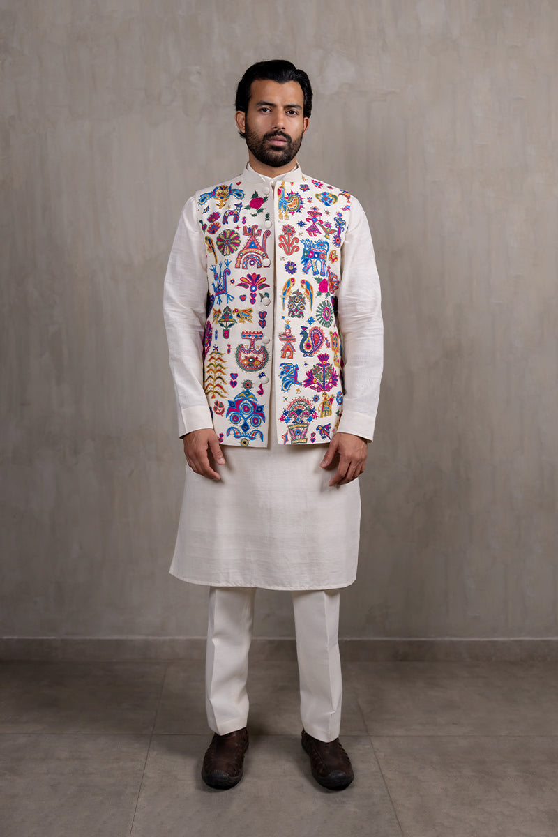 Ahir Men's Hand Embroidered Bandhgala