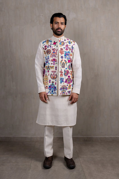 Ahir Men's Hand Embroidered Bandhgala